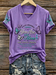 Women's Suicide Prevention Awareness Print T-shirt gracestitchs