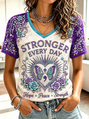 Women's Suicide Prevention Awareness Print T-shirt gracestitchs