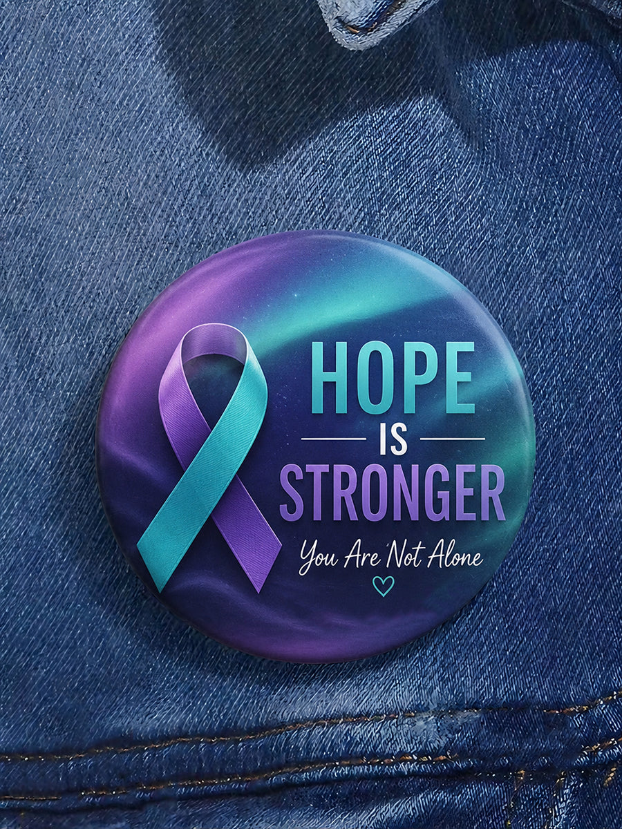 Unisex Suicide Prevention Awareness Printed Brooch gracestitchs