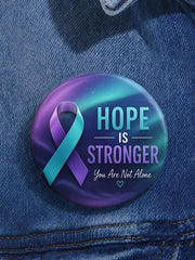 Unisex Suicide Prevention Awareness Printed Brooch gracestitchs