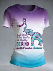 Women's Suicide Prevention Awareness Print T-shirt gracestitchs