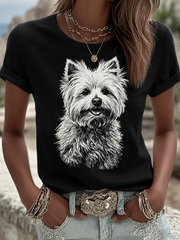 Women's West Highland White Terrier Short-sleeved T-shirt gracestitchs