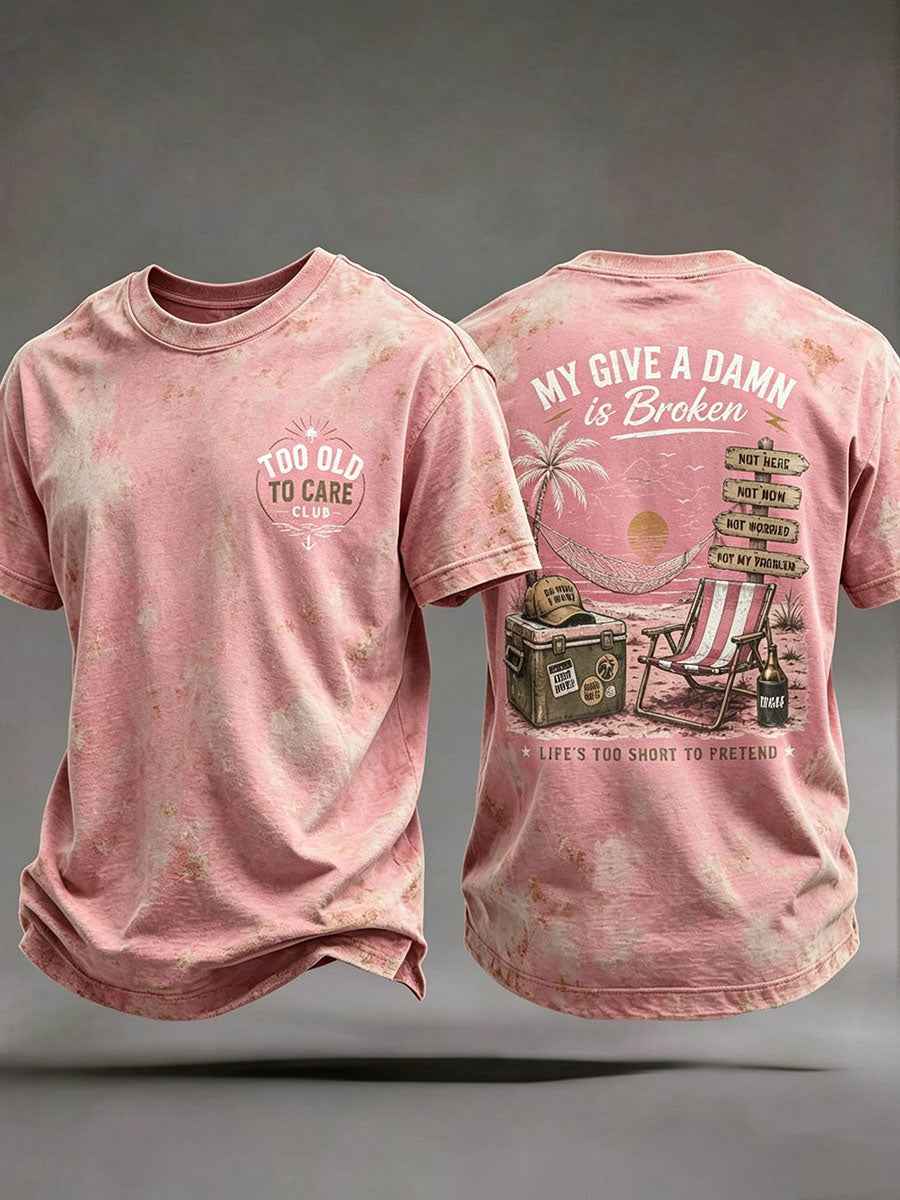 Men's 'my give a damn is broken' T-shirts