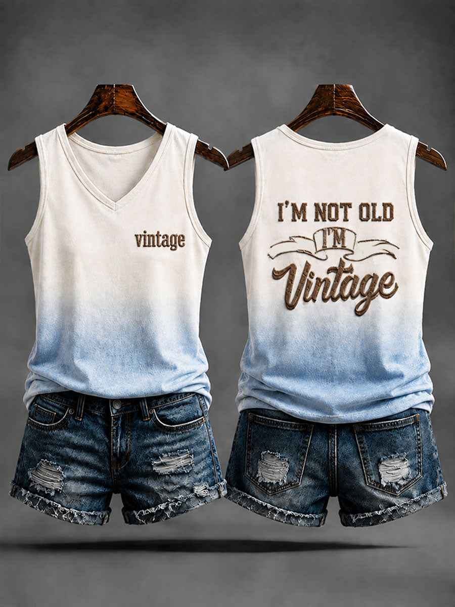 Women's 'I'm Not Old,I'm Vintage' Casual Vests