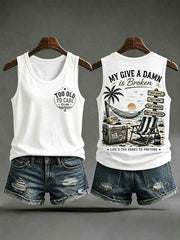 Women's "my give a damn is broken" vests