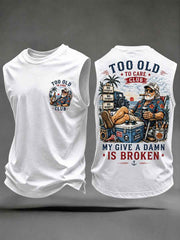 Men's 'my give a damn is broken' tank tops