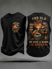 Men's 'my give a damn is broken' tank tops
