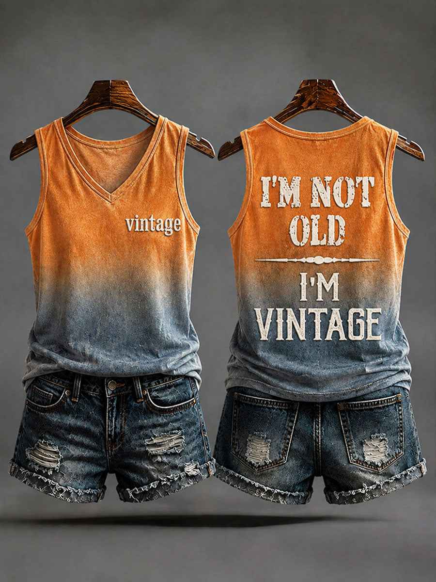 Women's 'I'm Not Old,I'm Vintage' Casual Vests