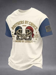 Men's Retro Brotherhood Graphic Print Tee