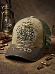 Unisex Retro Brotherhood Print Hat