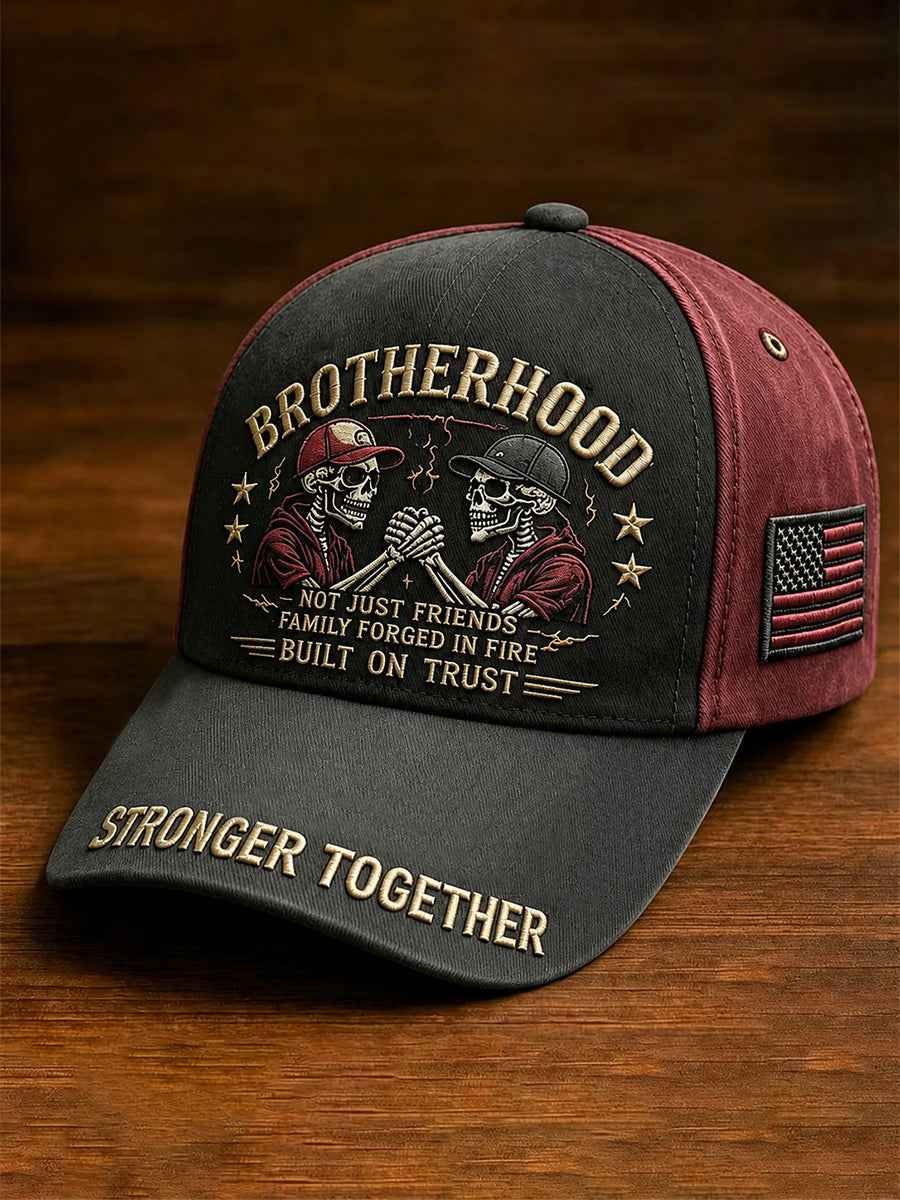 Unisex Retro Brotherhood Print Hat