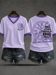 Women's Overdose Awareness No Story Should End Too Soon Print T-shirt gracestitchs