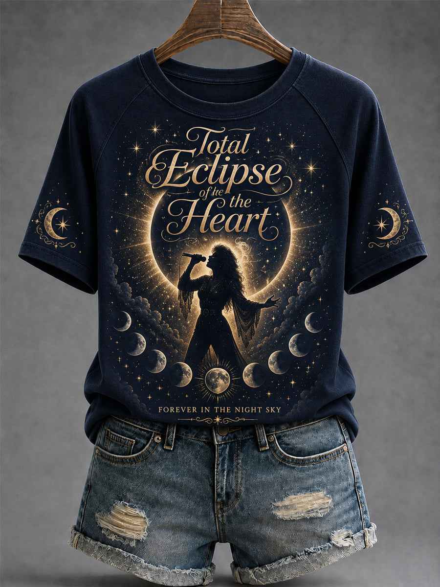 Women's Rock Classics Total Eclipse Of The Heart Print Casual Tee
