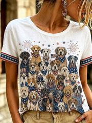Women's Dog Printed T-shirt