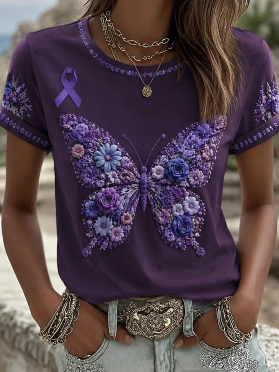 Women's short-sleeved T-shirt gracestitchs