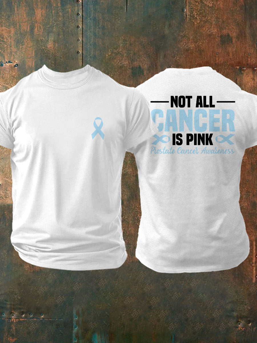 Men's Prostate Cancer Awareness Print Casual T-Shirt gracestitchs
