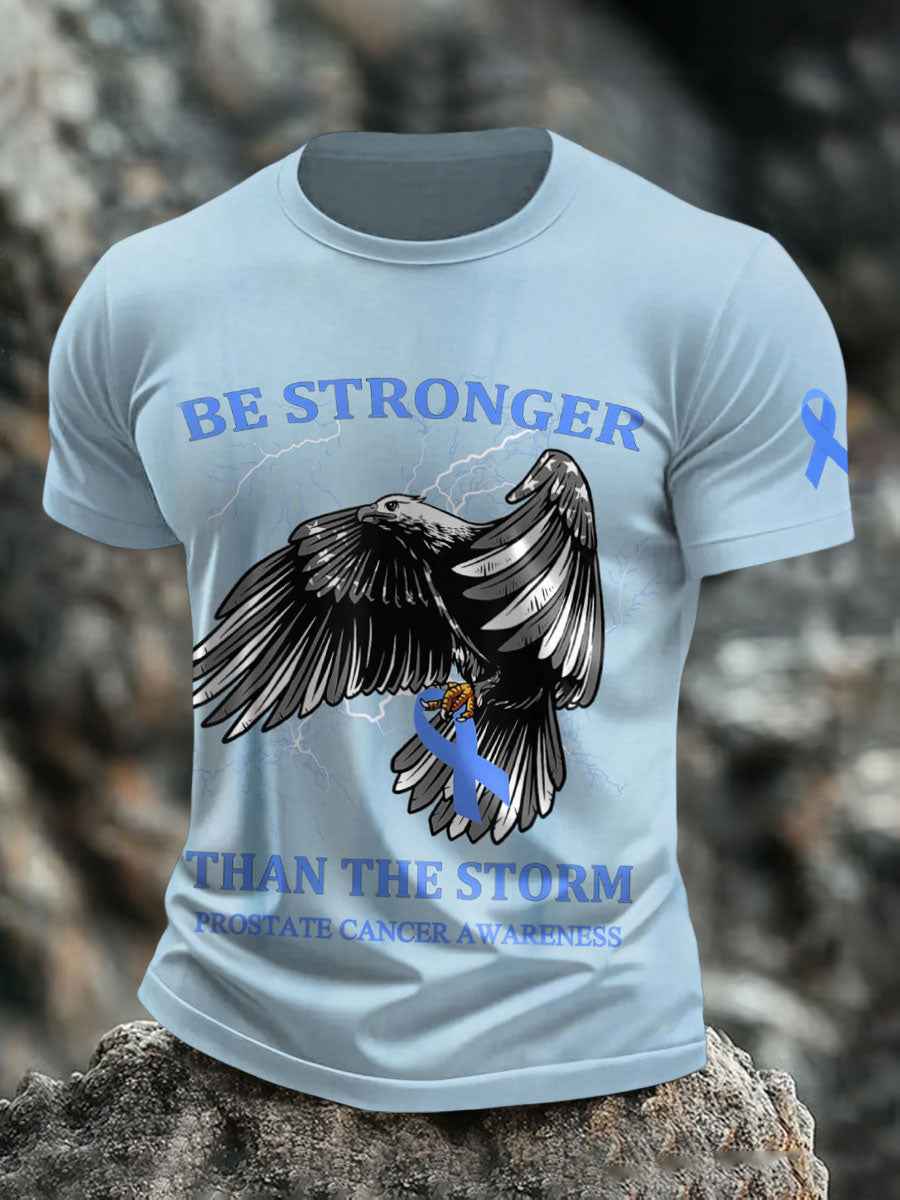 Men's be stronger than the storm prostate cancer awareness T-shirts