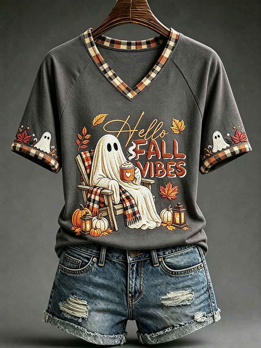 Women's Fall V-Neck T-Shirts