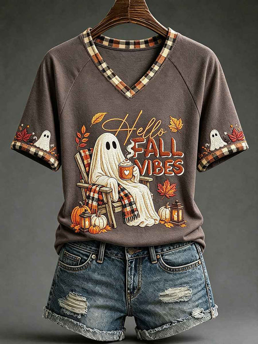 Women's Fall V-Neck T-Shirts