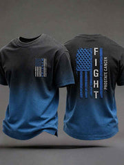 Men's Prostate Cancer Awareness Printed Casual T-Shirt