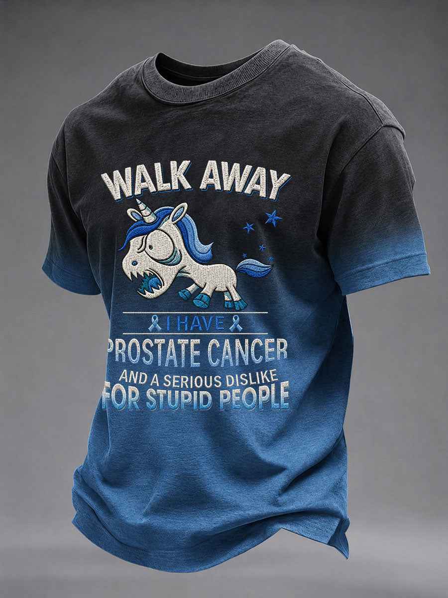 Men's Prostate Cancer Awareness Printed Casual T-Shirt