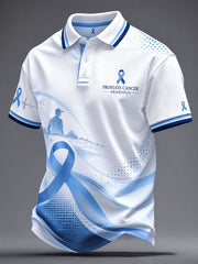 Men's Prostate Cancer Awareness Printed Casual Top gracestitchs