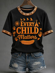 Women's "Every Child Matters" Indigenous Print T-Shirt gracestitchs