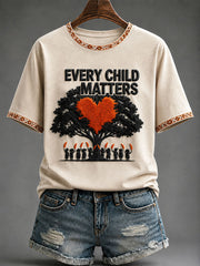 Women's "Every Child Matters" Indigenous Print T-Shirt gracestitchs