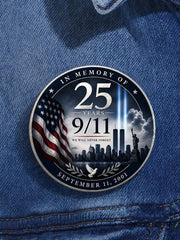 Unisex 9/11 25th Anniversary We Will Never Forget Brooch gracestitchs
