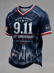 Men's 9.11 Never Forget V-neck T-shirt gracestitchs
