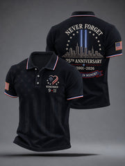 Men's 9/11 25th Anniversary We Will Never Forget Printed Shirt gracestitchs