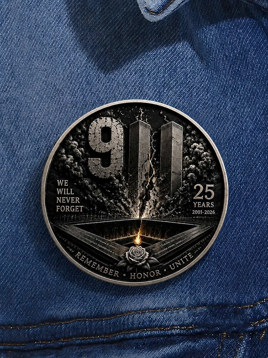 Unisex 9/11 25th Anniversary We Will Never Forget Brooch gracestitchs