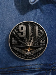 Unisex 9/11 25th Anniversary We Will Never Forget Brooch gracestitchs