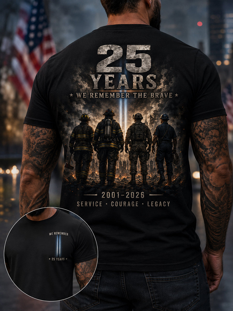 Men's 9.11 Never Forget Printed T-shirt gracestitchs