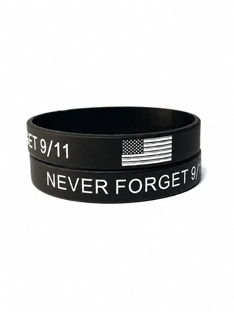 NEVER FORGET 9/11 Printed Wristband gracestitchs