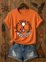 Women's Every Child Matters Printed Casual T-Shirt gracestitchs