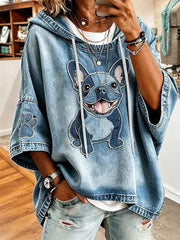 Women's Cute Dog Print Casual Top