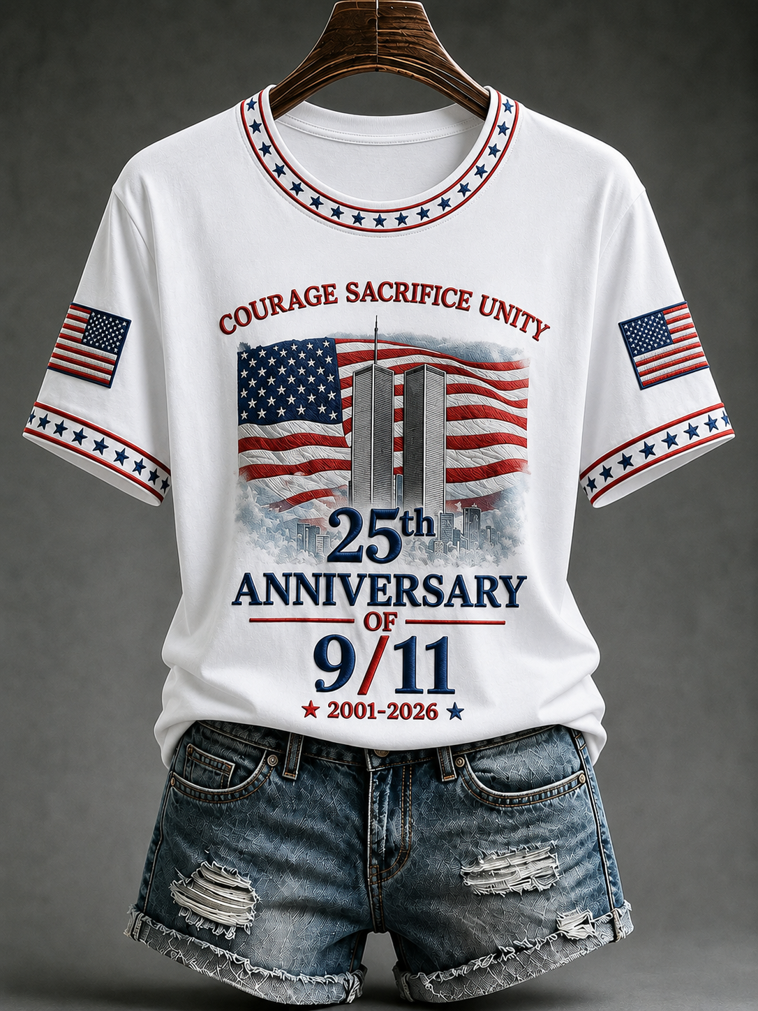 Women's America's 9/11 Patriot Day Short-sleeved T-shirt gracestitchs