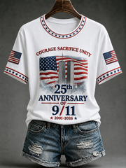 Women's America's 9/11 Patriot Day Short-sleeved T-shirt gracestitchs