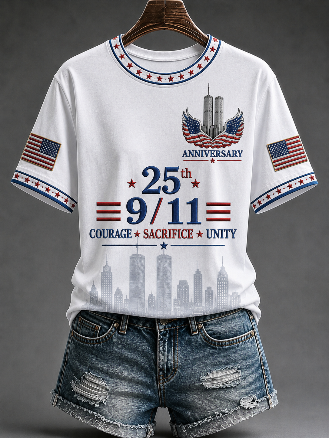 Women's America's 9/11 Patriot Day Short-sleeved T-shirt gracestitchs