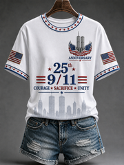 Women's America's 9/11 Patriot Day Short-sleeved T-shirt gracestitchs