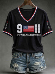 Women's 9.11 We Will Never Forget Short-sleeved T-shirt