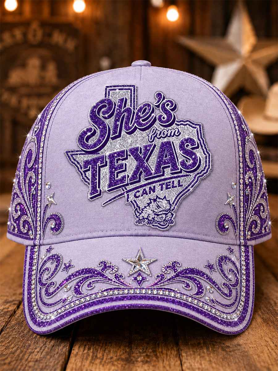 Unisex She's From Texas I Can Tell Print Hat