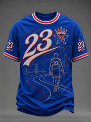 Men's Gift For Basketball Fans No.23 Print Casual Tee