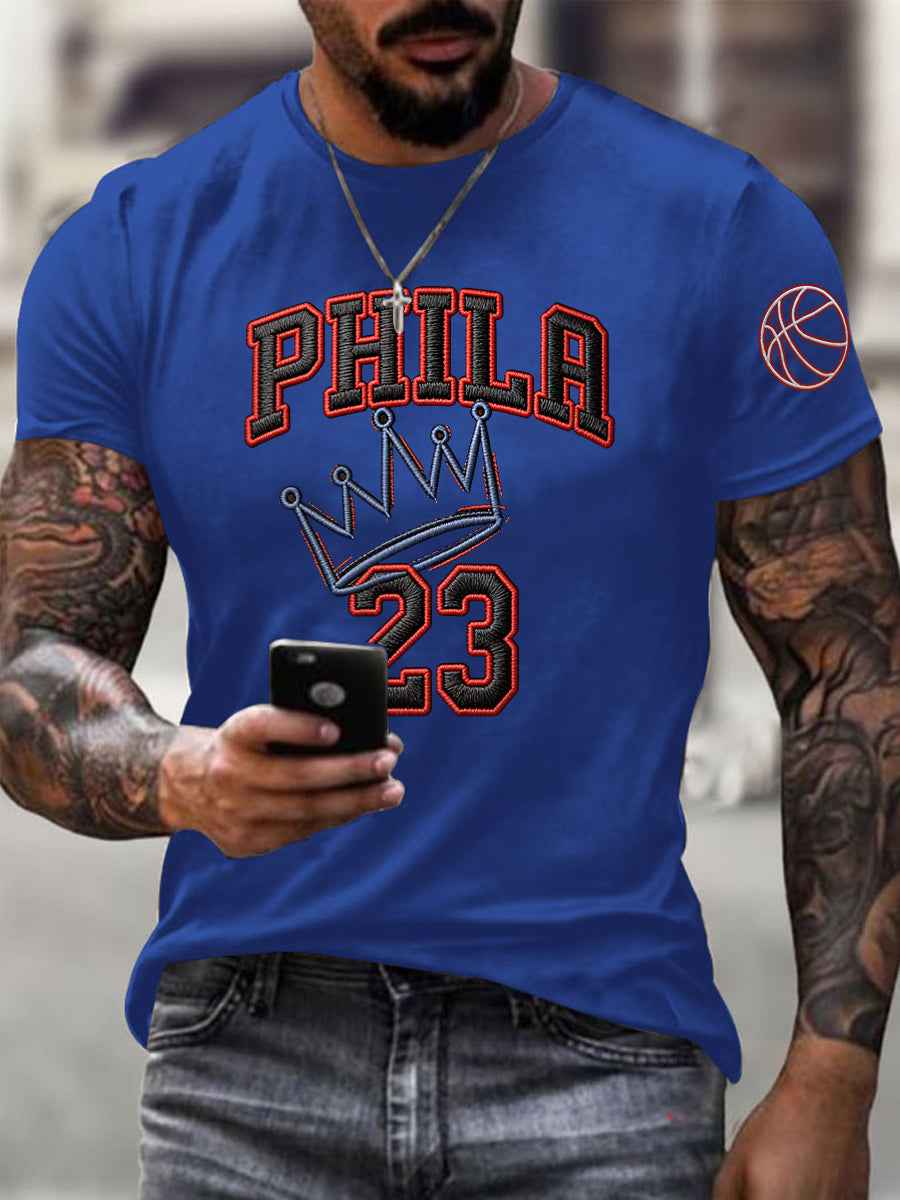 Men's Gift For Basketball Fans No.23 Print Casual Tee