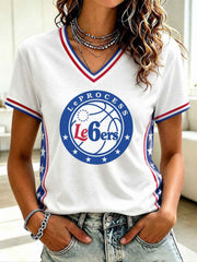 Men's Basketball 23 Printed V-neck T-shirt