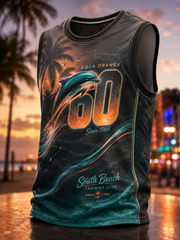 Men's Rugby Fan Miami 60 Printed Casual Tank Top gracestitchs