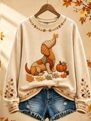 Women's Autumn Dog Regular Sweatshirt gracestitchs