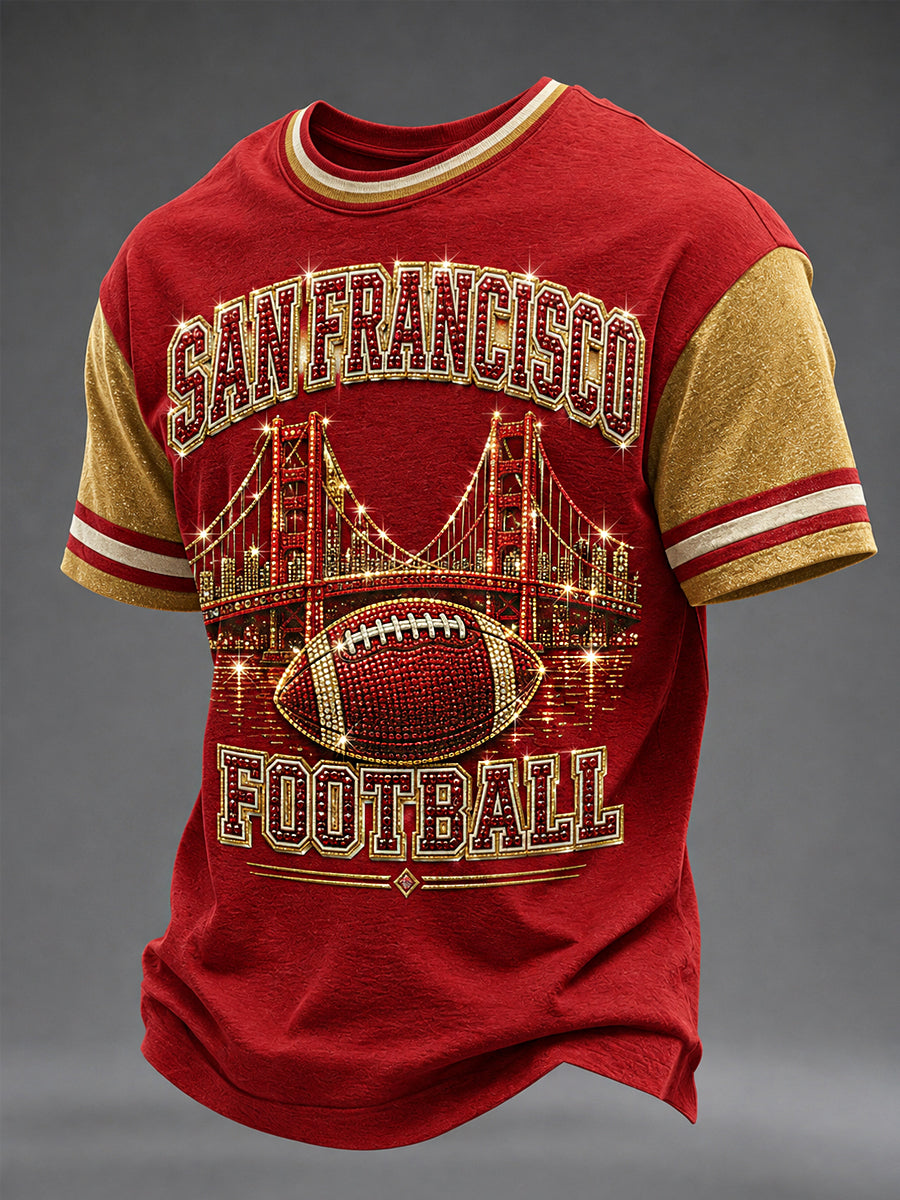 Men's Football Gameday Gift For Football Fans Casual Tee gracestitchs