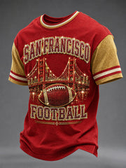 Men's Football Gameday Gift For Football Fans Casual Tee gracestitchs